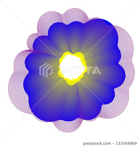 Sound wave circular line pattern. Round music vector, abstract radial icon Sound wave circular line pattern. Round music vector, abstract radial icon 133369969