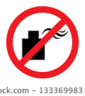 Stop smell perfume icon and anti odour symbol 133369983