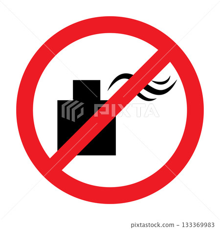 Stop smell perfume icon and anti odour symbol 133369983