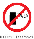 Stop smell perfume icon and anti odour symbol 133369984
