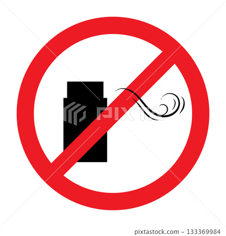 Stop smell perfume icon and anti odour symbol 133369984