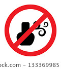 Stop smell perfume icon and anti odour symbol 133369985