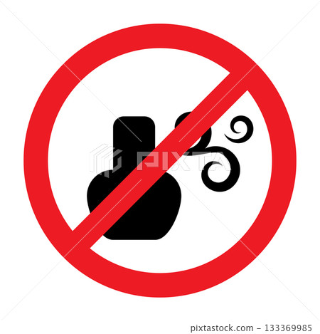 Stop smell perfume icon and anti odour symbol Stop smell perfume icon and anti odour symbol 133369985