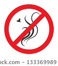 Stop smell perfume icon and anti odour symbol 133369989