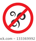 Stop smell perfume icon and anti odour symbol 133369992