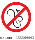 Stop smell perfume icon and anti odour symbol 133369993