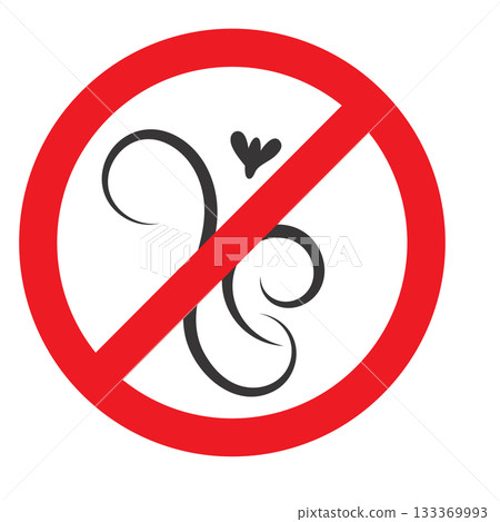 Stop smell perfume icon and anti odour symbol Stop smell perfume icon and anti odour symbol 133369993