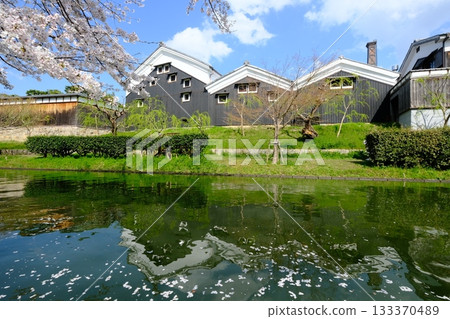 Spring scenery of Fushimi Canal and sake breweries Spring scenery of Fushimi Canal and sake breweries 133370489