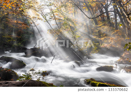 [青森縣_奧入瀨溪谷]十月的秋色石枝戶 133370682