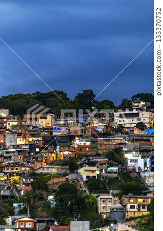 Nightfall in a Brazilian slum Nightfall in a Brazilian slum 133370752