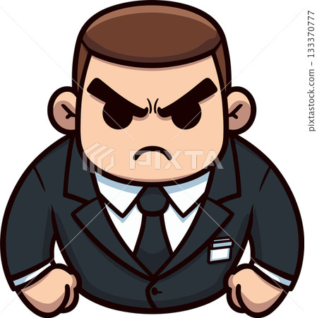 Illustration of a bodyguard in a suit 133370777
