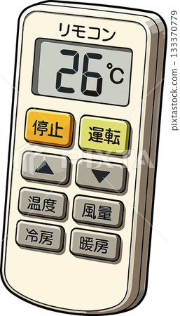 Illustration of an air conditioner remote control 133370779