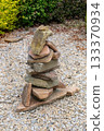 Japanese Rock Garden. Stones in landscape in Asia. East details in decoration of park. 133370934