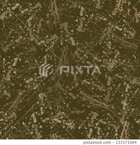 Seamless pattern with brown watercolor splashes. Watercolor illustration for interior design, printing on clothing and fabric, project design, and packaging. 133371084