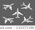 Set of airplane models in isometric projection 133371190