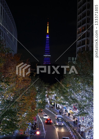 靛藍東京鐵塔與櫸坂燈飾 11 月 港區 2131 靛藍東京鐵塔與櫸坂燈飾 靛藍東京鐵塔與櫸坂燈飾 11 月 港區 2131 靛藍東京鐵塔與櫸坂燈飾 133371805