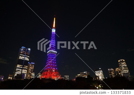 Indigo Tokyo Tower and the night cityscape November Minato Ward 2158 Indigo, Tokyo Tower, Prince Shiba Park 133371833