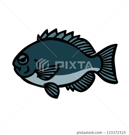 Illustration of a cute angry gray 133372525