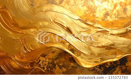 3D gold foil or metallic texture background featuring creases and shiny diagonal lines 3D gold foil or metallic texture background featuring creases and shiny diagonal lines 133372783