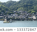 Houses on a slope near Goshonoura in Kure City 133372847