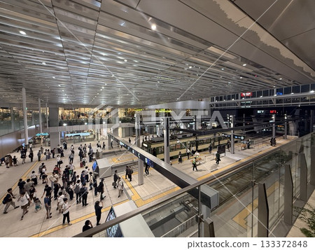 Hiroshima Station at night - Hiroshima Electric Railway platform 133372848