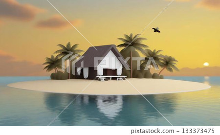 beach house on island beach house on island 133373475