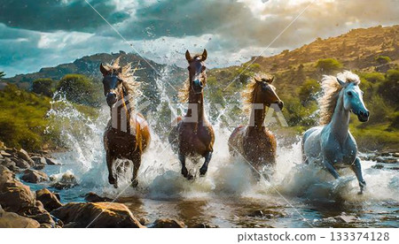 man and woman on the rocks 133374128