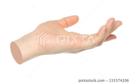 Hand gesture like a holding something isolated on transparent background. Contemporary art design Hand gesture like a holding something isolated on transparent background. Contemporary art design 133374206