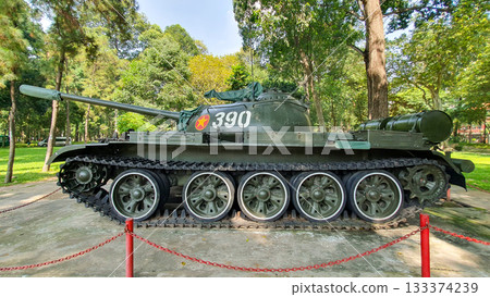 T-59 Tank With Number 390 On Exhibition At Independence Palace (Also Known As Reunification Palace) In Ho Chi Minh City, Vietnam. 133374239