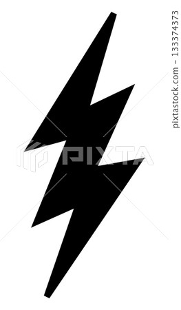 Electric power and energy with bold lightning bolt symbol Electric power and energy with bold lightning bolt symbol 133374373