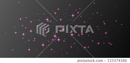 Pink sparkling stars, shiny particles light effect, transparent flying stardust texture Pink sparkling stars, shiny particles light effect, transparent flying stardust texture 133374380