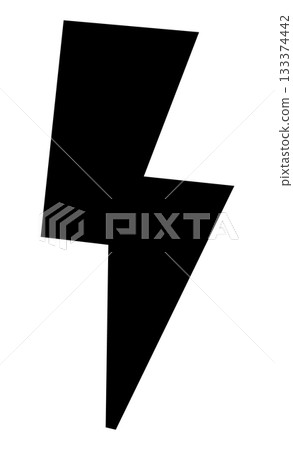 Lightning bolt icon on white background for creative design 133374442