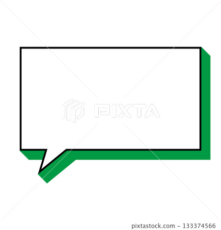 Simple speech bubble illustration, horizontal, square 133374566
