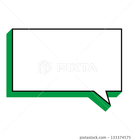 Simple speech bubble illustration, horizontal, square 133374575
