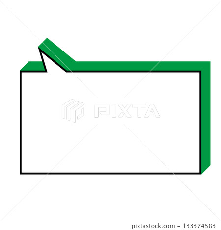 簡單的語音氣泡圖，水平，正方形 133374583