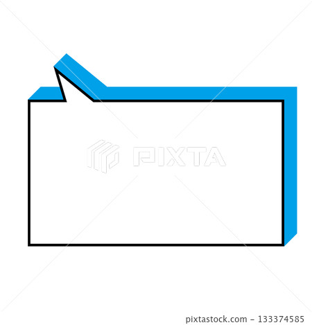 簡單的語音氣泡圖,水平,正方形 簡單的語音氣泡圖,水平,正方形 133374585