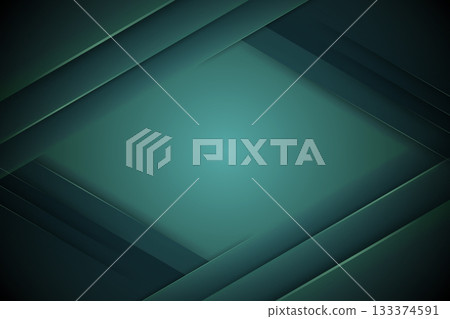 Modern and luxurious teal green geometric pattern frame background 133374591