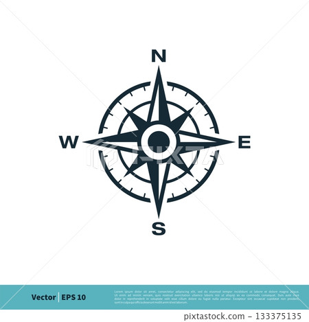 Compass Rose Icon Vector Logo Template Illustration Design. Vector EPS 10. Compass Rose Icon Vector Logo Template Illustration Design. Vector EPS 10. 133375135
