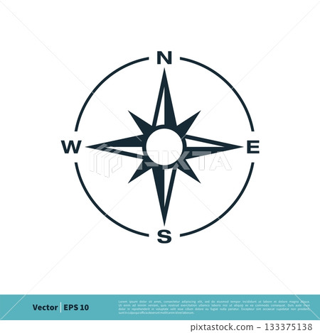 Compass Rose Icon Vector Logo Template Illustration Design. Vector EPS 10. Compass Rose Icon Vector Logo Template Illustration Design. Vector EPS 10. 133375138
