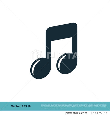 Musical Melody Note Icon Vector Logo Template Illustration Design. Vector EPS 10. Musical Melody Note Icon Vector Logo Template Illustration Design. Vector EPS 10. 133375154