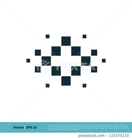 Abstract Pixel Square Cross Icon Vector Logo Template Illustration Design. Vector EPS 10. 133375210