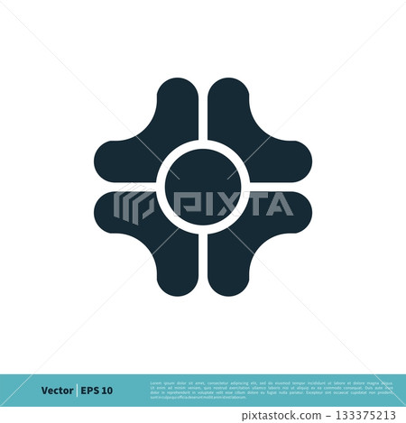 Ornamental Blossom Flower Icon Vector Logo Template Illustration Design. Vector EPS 10. 133375213