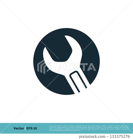 Wrench in Circle Icon Vector Logo Template Illustration Design. Vector EPS 10. Wrench in Circle Icon Vector Logo Template Illustration Design. Vector EPS 10. 133375276