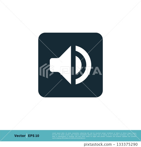 Speaker Volume Icon Vector Logo Template Illustration Design. Vector EPS 10. 133375290
