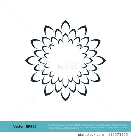 Flower Ornamental Decorative Icon Vector Logo Template Illustration Design. Vector EPS 10. 133375325