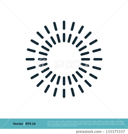 Line Art Sunburn / Firework Icon Vector Logo Template Illustration Design. Vector EPS 10. 133375337