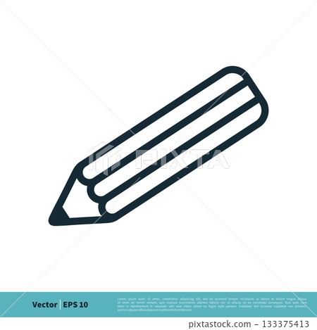 Pencil Icon Vector Logo Template Illustration Design. Vector EPS 10. Pencil Icon Vector Logo Template Illustration Design. Vector EPS 10. 133375413