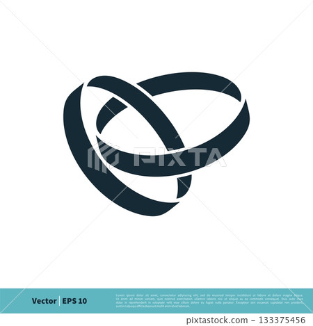 Wedding Rings Icon Vector Logo Template Illustration Design. Vector EPS 10. 133375456