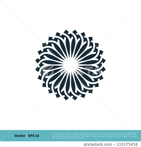 Ornamental Flower Icon Vector Logo Template Illustration Design. Vector EPS 10. 133375458