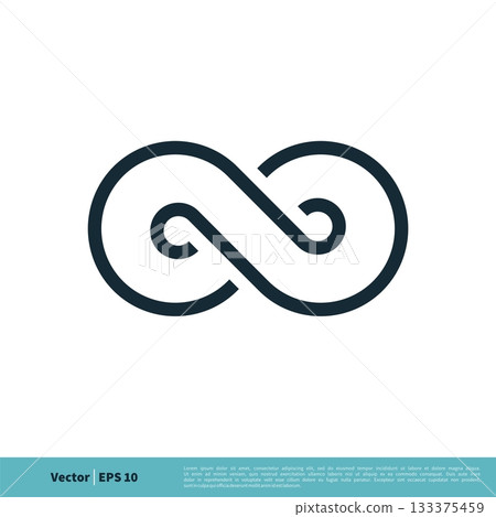 Infinity Line Art Icon Vector Logo Template Illustration Design. Vector EPS 10. 133375459